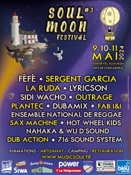 Festival Soul Moon 3 les 09 10 et 11 Mai 2024 à Kernevel